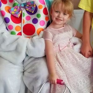 Rare Editions Embroidered Lace Toddler Dresses